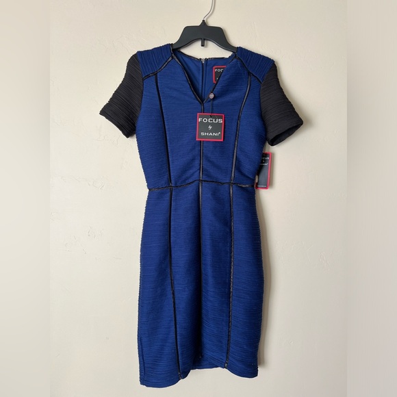 NWT FOCUS by Shani Ruched Midi Dress - Picture 2 of 6